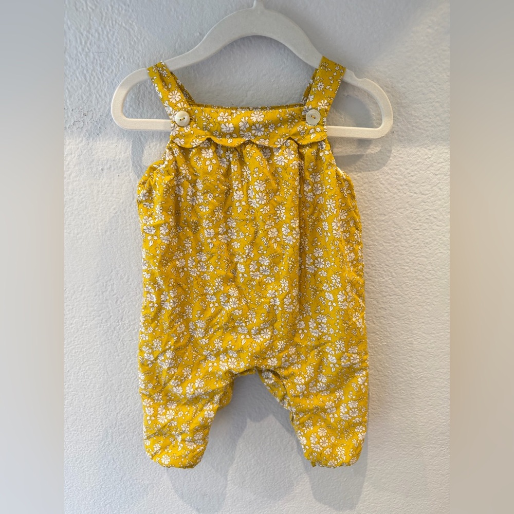 Jacadi Paris Yellow Floral Romper